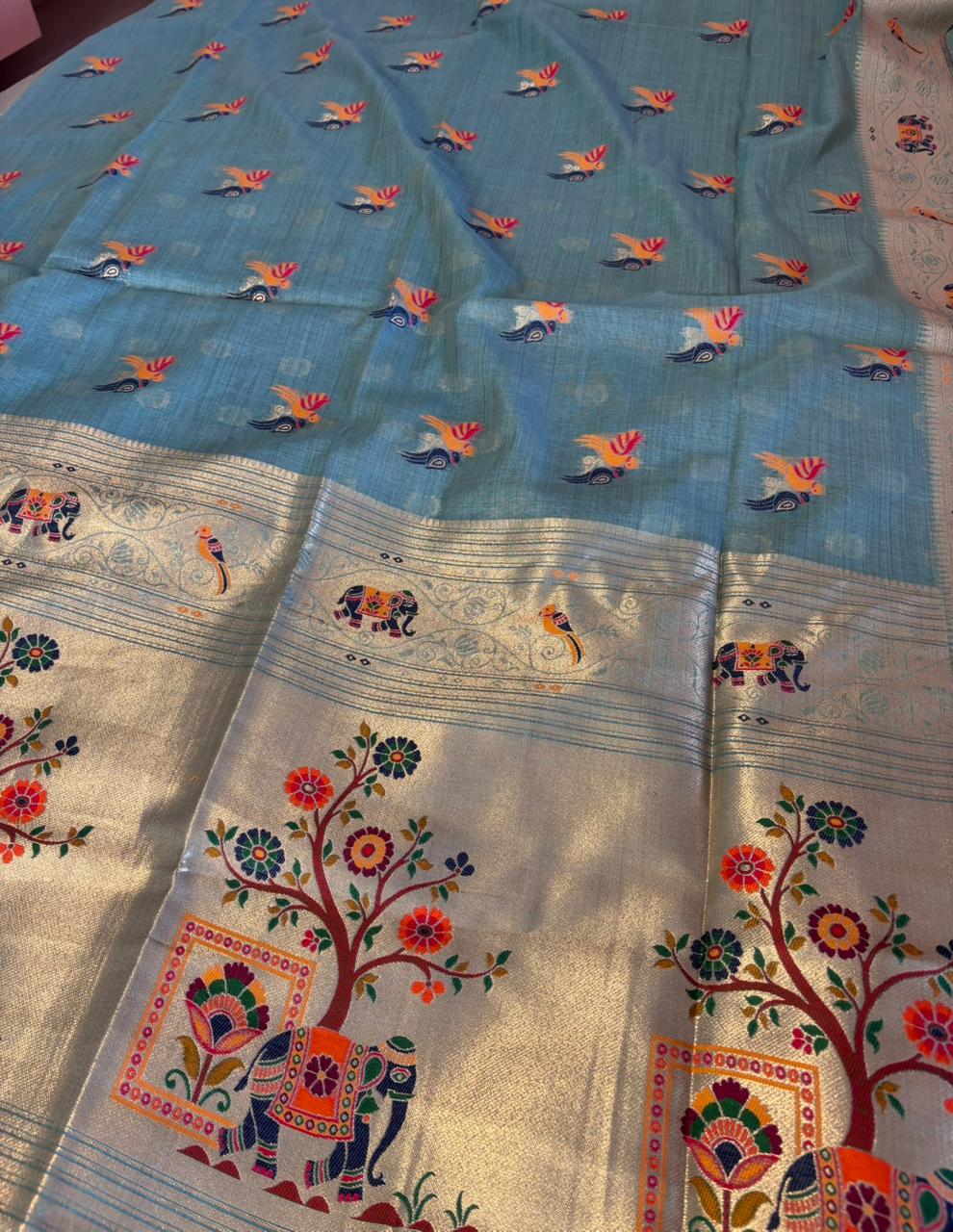 Elegant Kota Fancy Saree with Woven Motifs