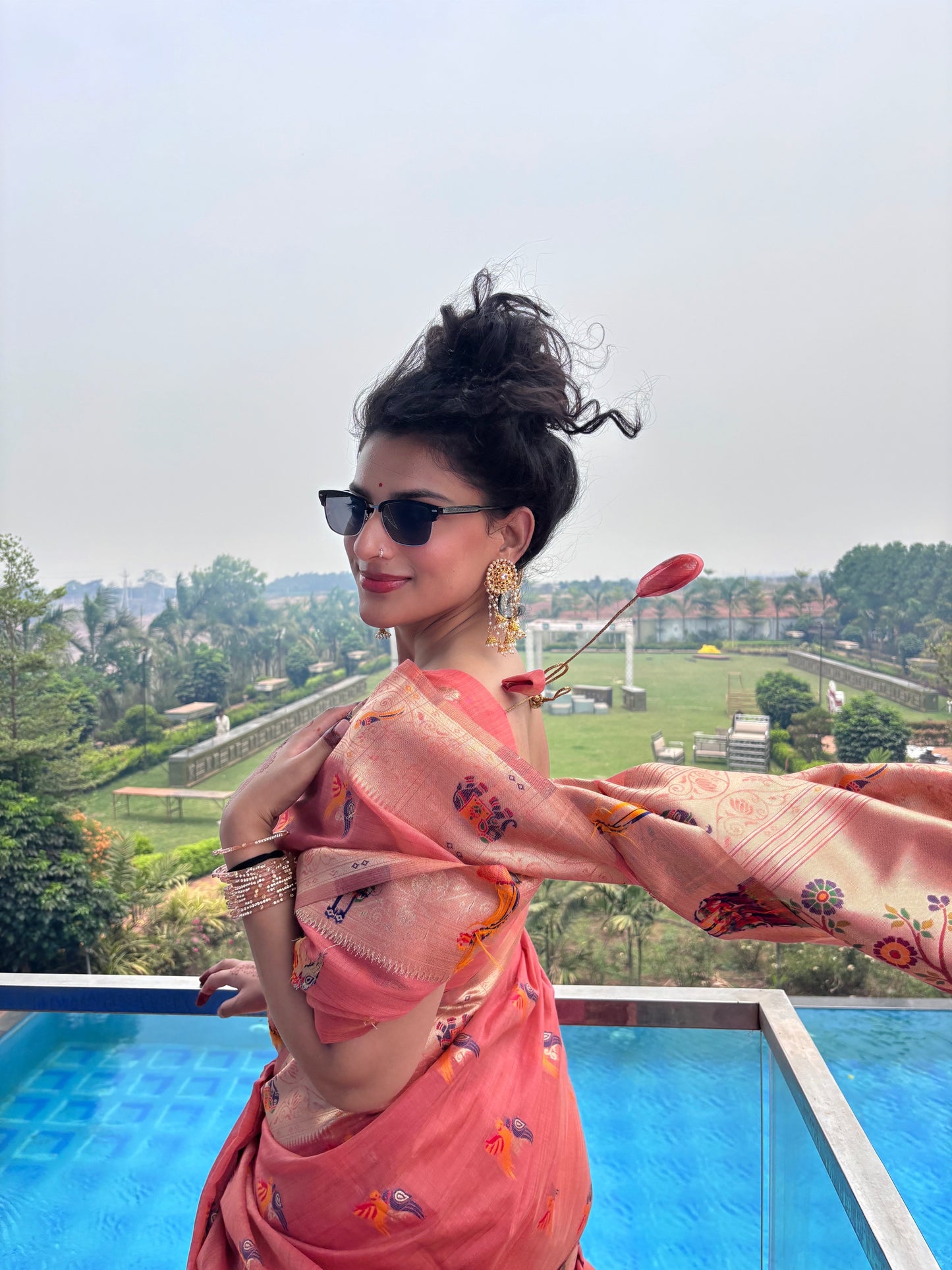 Elegant Kota Fancy Saree with Woven Motifs