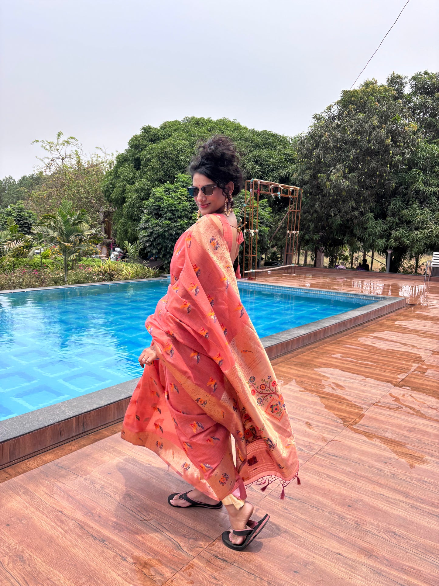 Elegant Kota Fancy Saree with Woven Motifs