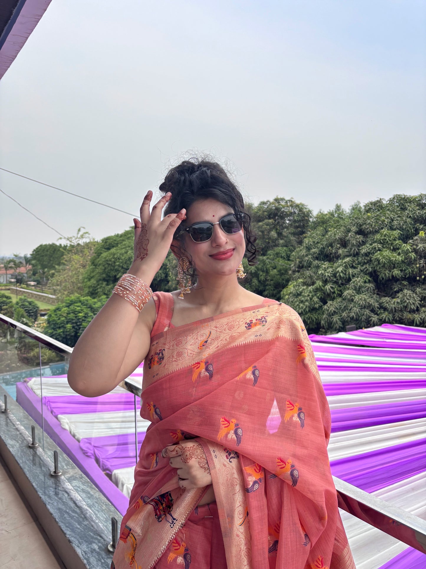 Elegant Kota Fancy Saree with Woven Motifs