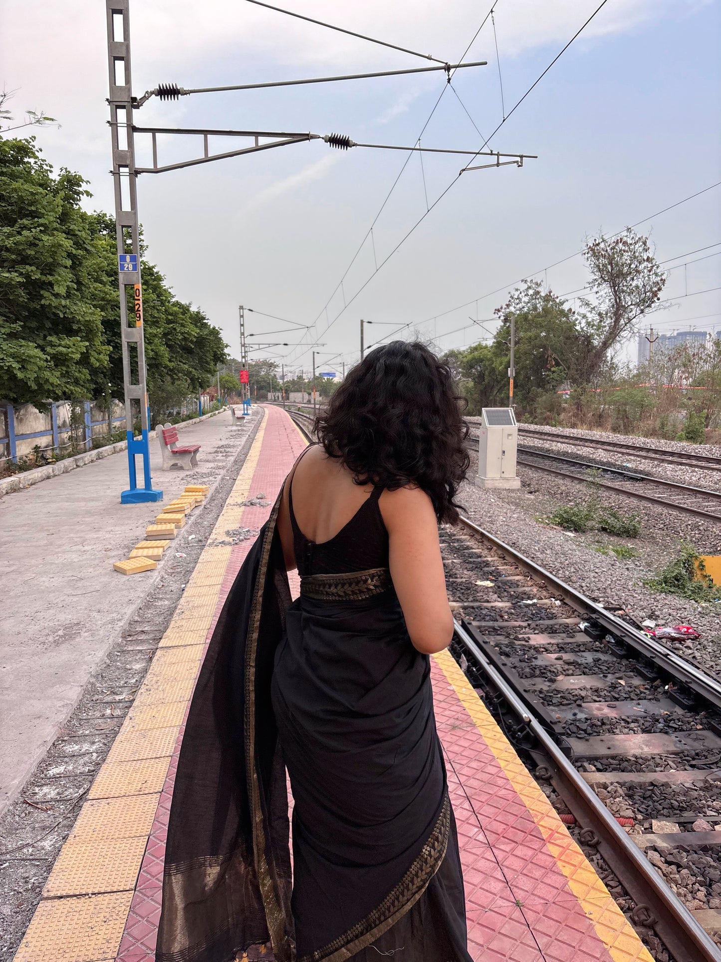 Classic Black Bengal Handloom Cotton Saree with Woven Border